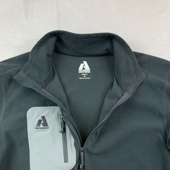 Eddie Bauer First Ascent Sweater Medium Black Fleece Cloud Layer Pro 1/4 Zip - Picture 3 of 9